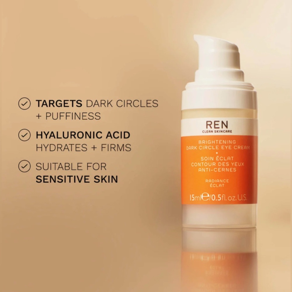 NWT REN CLEAN SKINCARE Brightening Dark Circle Eye Cream15 ml/0.5 fl oz